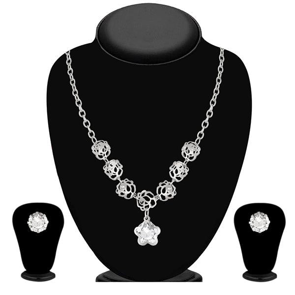 Urthn Austrian Stone Silver Plated Necklace Set - 1110101A