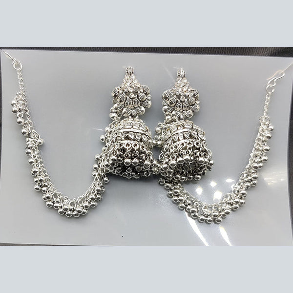 Kavita Art Silver Plated Kanchain Jhumki Earrings