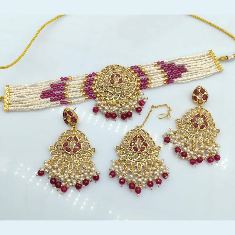Kavita Art Crystal Stone Choker Necklace Set