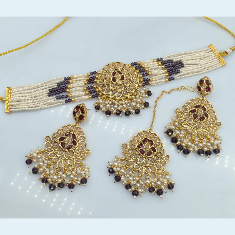 Kavita Art Crystal Stone Choker Necklace Set
