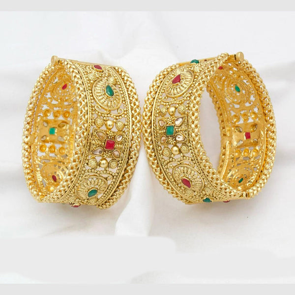 Kavita Art Gold Plated Openable Bangles Set