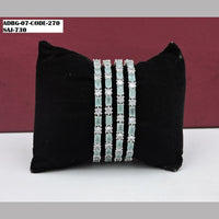 Soni Art Jewellery Silver Plated AD Stone Bangle Set