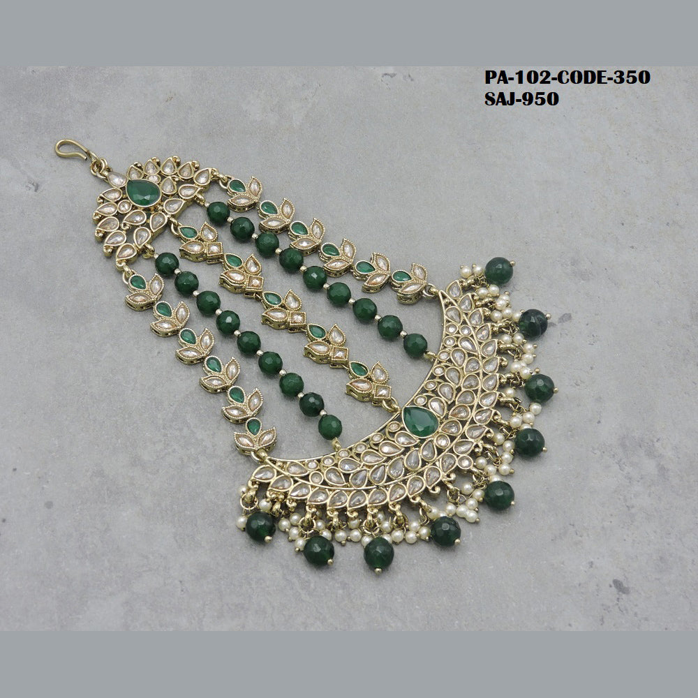 Soni Art Jewellery Gold Plated Kundan Pasa