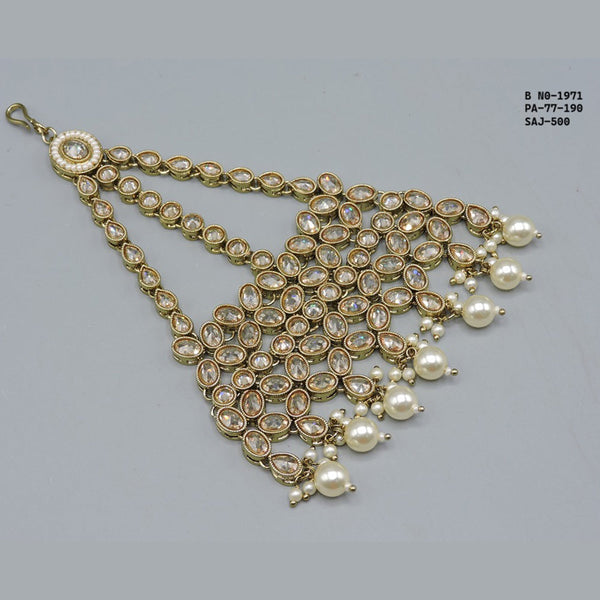 Soni Art Jewellery Gold Plated Crystal Stone Pasa