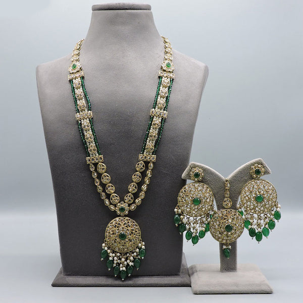 Soni Art Jewellery Gold Plated Crystal Long Necklace Set