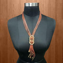 Urthn Brown Hanging Lace Statement Necklace - 1111714A