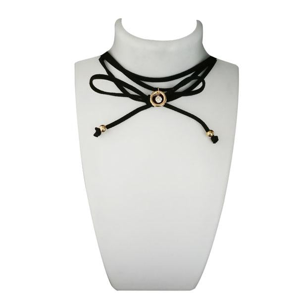 Jeweljunk Black Lace Choker Necklace - 1112309