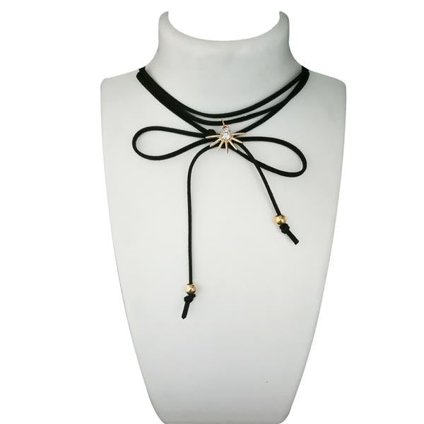 Jeweljunk Black Lace Choker Necklace - 1112310
