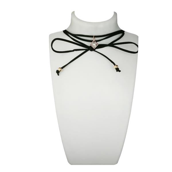 Jeweljunk Black Lace Choker Necklace - 1112311