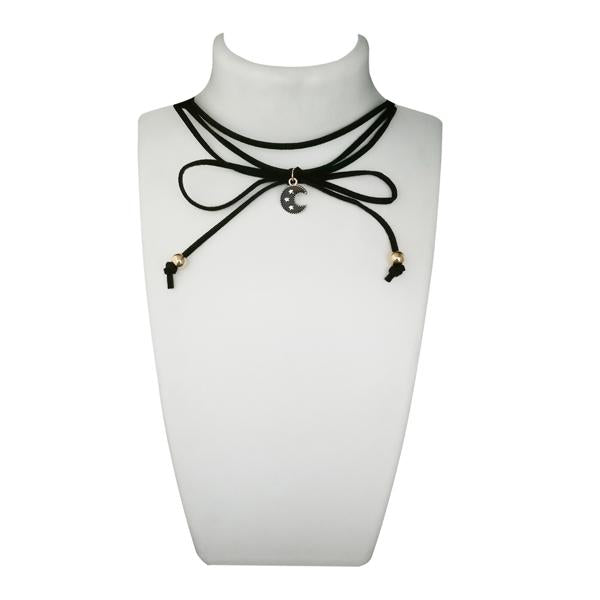 Jeweljunk Black Lace Choker Necklace - 1112313
