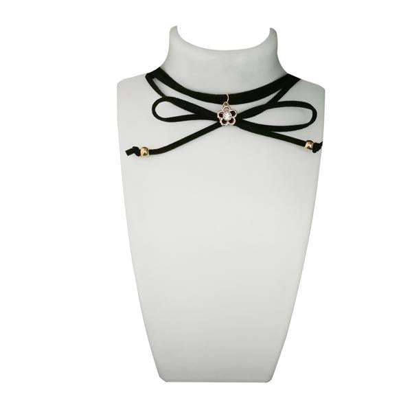 Jeweljunk Black Lace Choker Necklace - 1112314