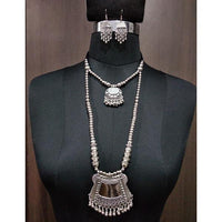 Jeweljunk White Layer Navratri Necklace Set - 1112899