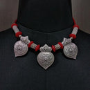 Jeweljunk Red Beads Choker Navratri Necklace - 1112901A