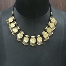 Jeweljunk Gold Plated Coin Bib Statement Necklace - 1113028A