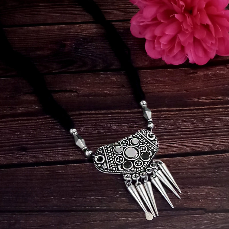 Jeweljunk Oxidised Plated Black color Necklace