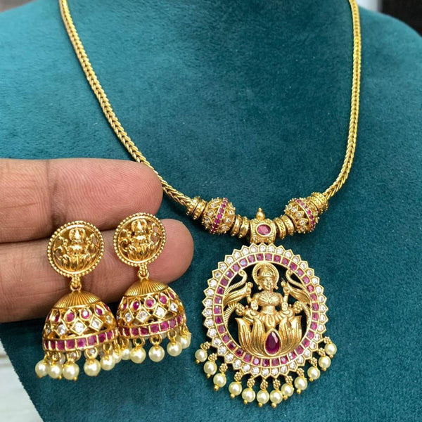 Sona Creation Gold Plated Temple Necklace Set