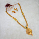 Kriaa Gold Plated Brown Austrian Stone Necklace Sets