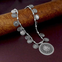 Jeweljunk Silver Plated Coins Necklace - 1114530