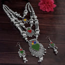 Jeweljunk Multicolour Navratri Special Three Layer Necklace Set
