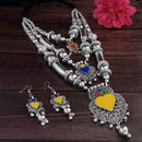 Jeweljunk Multicolour Navratri Special Three Layer Necklace Set