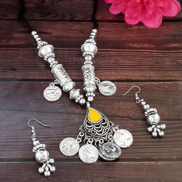 Jeweljunk Navratri Special Oxidised Plated Necklace set