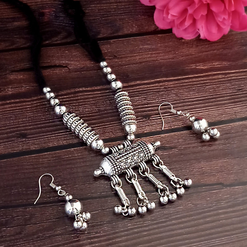 Jeweljunk  Navratri Specia Oxidised Plated Necklace Set