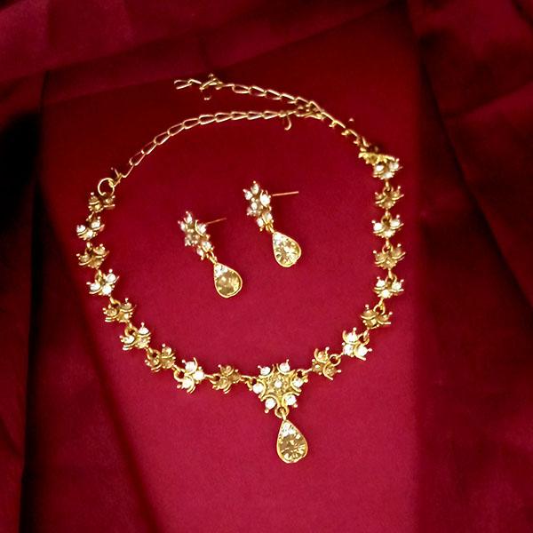 Kriaa Gold Plated Austrian Stone Necklace Set