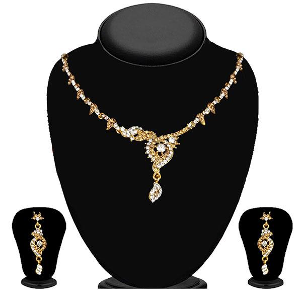 Kriaa Gold Plated Austrian Stone Necklace Set