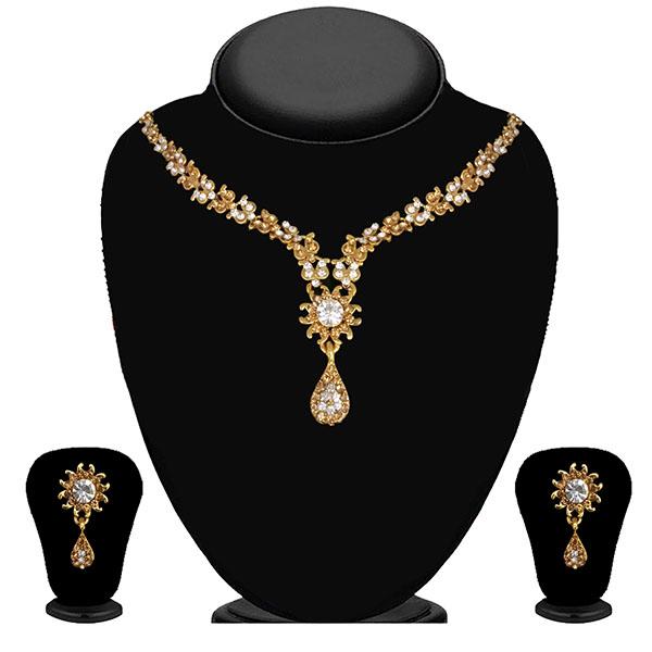 Kriaa Gold Plated Austrian Stone Necklace Set