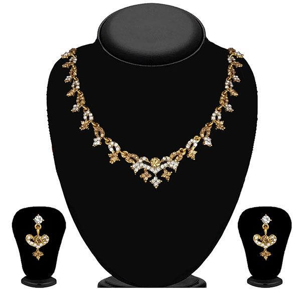 Kriaa Gold Plated Austrian Stone Necklace Set