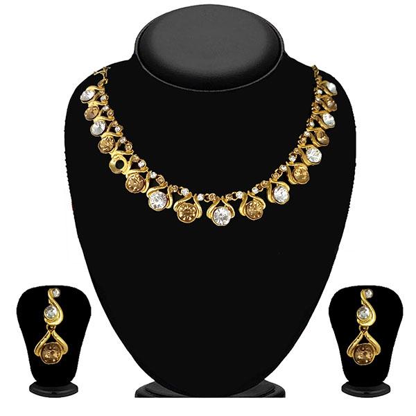 Kriaa Gold Plated Austrian Stone Necklace Set