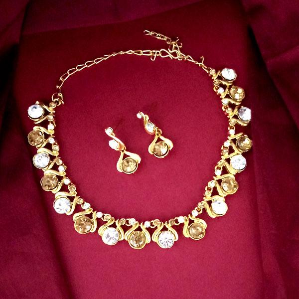 Kriaa Gold Plated Austrian Stone Necklace Set