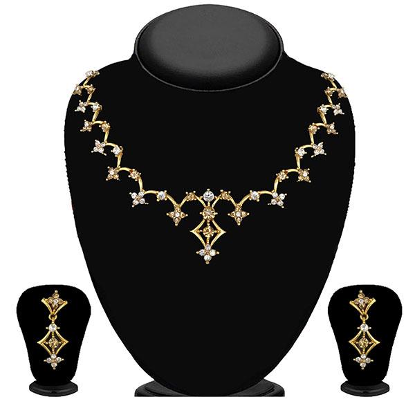 Kriaa Gold Plated Austrian Stone Necklace Set