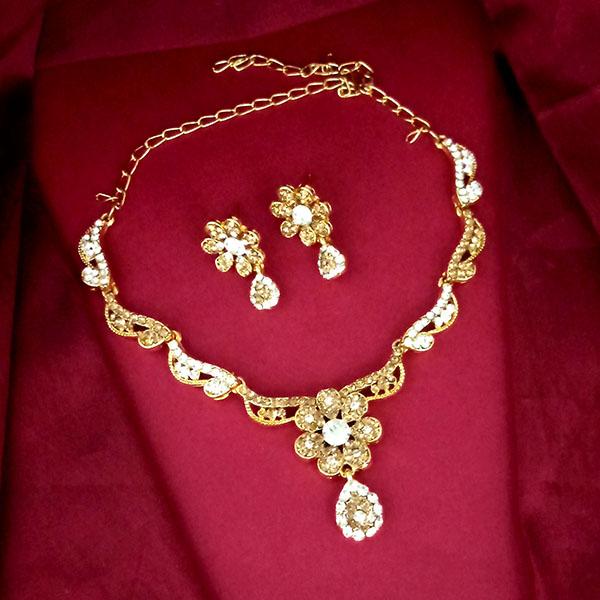 Kriaa Gold Plated Austrian Stone Necklace Set