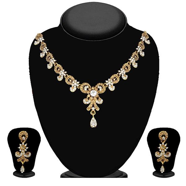 Kriaa Gold Plated Austrian Stone Necklace Set