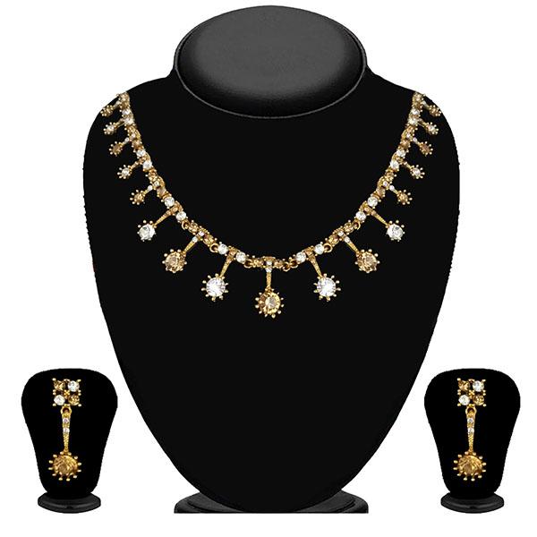 Kriaa Gold Plated Austrian Stone Necklace Set