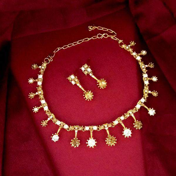 Kriaa Gold Plated Austrian Stone Necklace Set