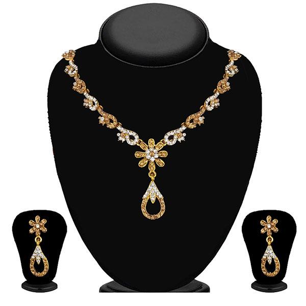 Kriaa Gold Plated Austrian Stone Necklace Set