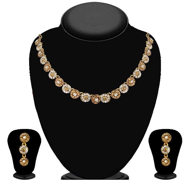 Kriaa Gold Plated Austrian Stone Necklace Set