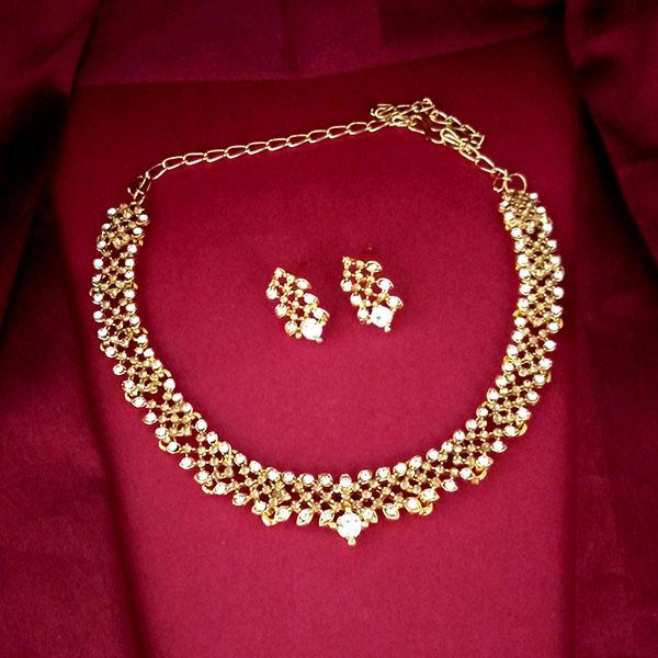 Kriaa Gold Plated Austrian Stone Necklace Set