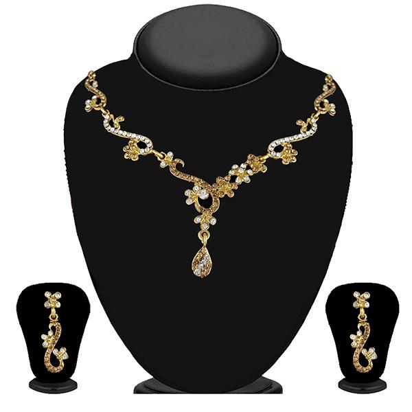 Kriaa Gold Plated Austrian Stone Necklace Set