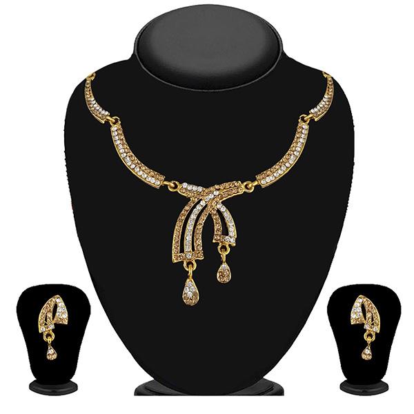 Kriaa Gold Plated Austrian Stone Necklace Set