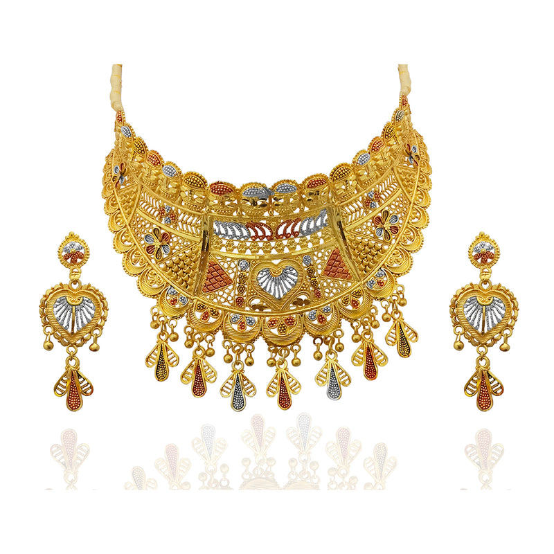 Kalyani Forming Gold Plated Traditional Designer Necklace & Earring Set