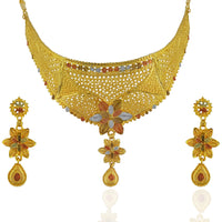 Kalyani Forming Gold Plated Traditional Designer Necklace & Earring Set