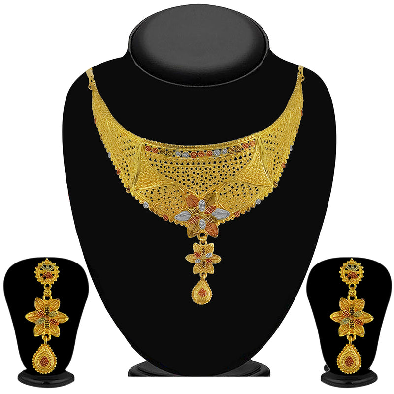 Kalyani Forming Gold Plated Traditional Designer Necklace & Earring Set