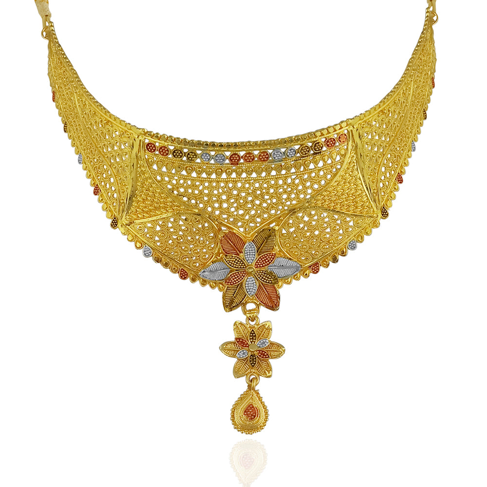 Kalyani Forming Gold Plated Traditional Designer Necklace & Earring Set