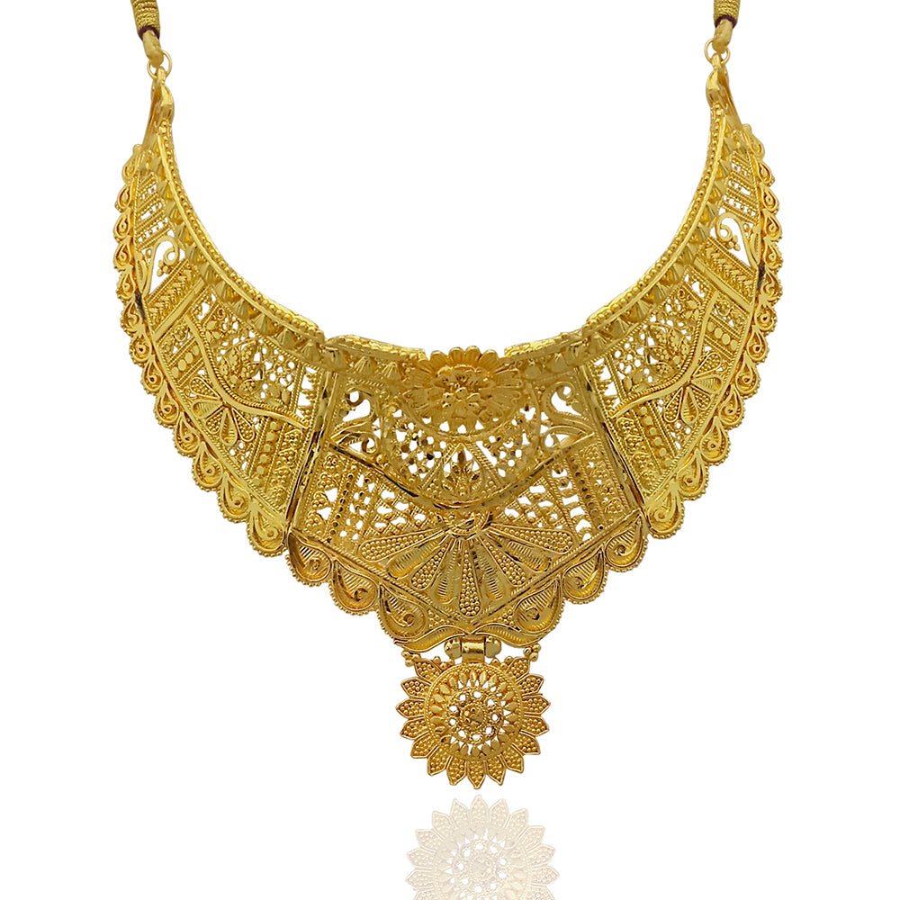 Kalyani Forming Gold Plated Traditional Designer Necklace & Earring Set