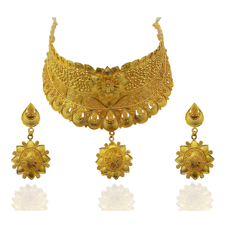 Kalyani Forming Gold Plated Traditional Designer Necklace & Earring Set