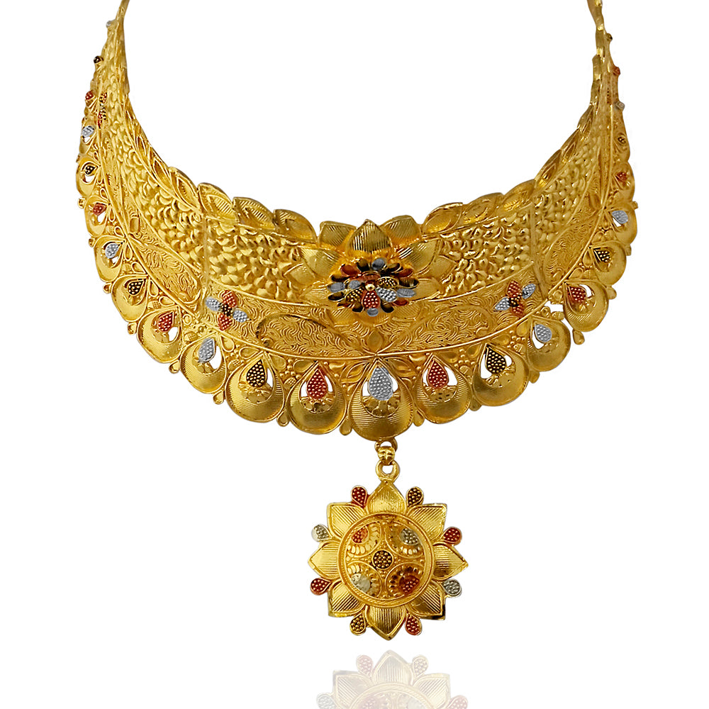 Kalyani Forming Gold Plated Traditional Designer Necklace & Earring Set