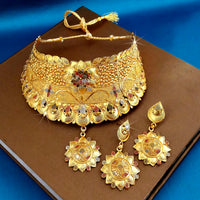 Kalyani Forming Gold Plated Traditional Designer Necklace & Earring Set